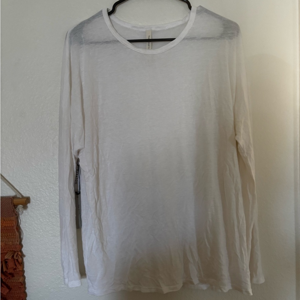 NWT Babaton White Long Sleeve Tee